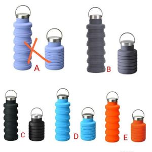 500ml Collapsible Sports Gym Silicon Water Bottle