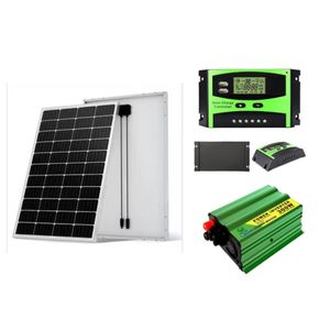 Solarmax 30 Watts Solar Panel Monocrystalline Solar Panel+ Free 10A Solar Charge Controller + Free 300W Solar Power Inverter   DC To AC Solar Inverter