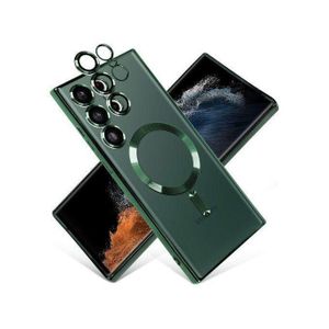 Magsafe2 Magnetic Clear Case for Samsung Galaxy S22 Ultra 5G with Camera Lens Protector, Compatible with MagSafe