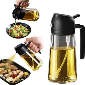 21 G Precision Pour and Spray Oil Bottle - Healthy Cooking Glass Dispenser