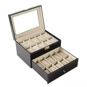 20 Slots Watch Organizer Storage Box – Dustproof Display Case