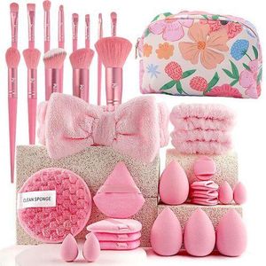 34PC beauty tool combination set face wash and makeup complete set