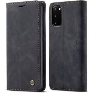 Caseme Wallet Case For Samsung Galaxy S20/ Galaxy S20 5G, Matte Texture Retro PU Leather