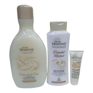 OH SO Heavenly Foam Bath Creme + Deep Nourishing Body Lotion + Intense Moisture Hand & Nail Cream    