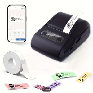 Compact Wireless Thermal Label Printer - a Small Device for Creating Barcodes And Stickers, Ideal for Office Use, Retail, Jewelry Labeling, Stickers, Home Labeling, And Works with Smartphones