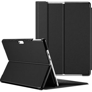 Folio Case for 13 Inch Microsoft Surface Pro9/10/11 - Multiple Angle Viewing Hard Shell Slim Portfolio Cover Compatible with Type Cover Keyboard, Black