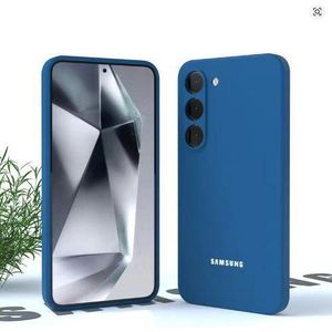Samsung Galaxy A55 Cover Luxury Blue High Protection Premium and Original Silicone Phone Case/ Back cover