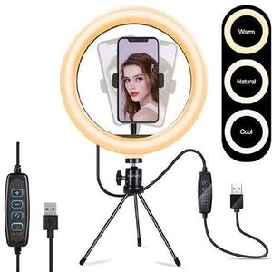 10 "LED Ring Light Dimmable Video Makeup Selfie Night Light