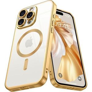 For iPhone 16 Pro Max MagSafe Case with Camera Lens Protector,Full Protection Clear Magnetic Case Compatible with MagSafe Elegant Anti-Scratch Case Cover for iPhone 16 Pro Max