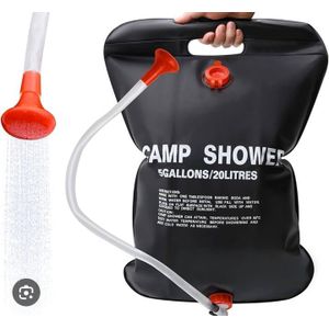 Solar Shower Bag, 5 gallons/20L Solar Heating Camping Shower Bag Temperature Indicator Hot Water 45°C Hiking Climbing 