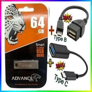 Advance 64gb/64 GB Flash Disk Standard-Free Otg Type B & C