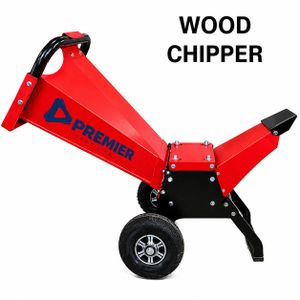 Premier Garden Wood Chipper Shredder Machine for Branches Leaves and Farm Waste Processing 