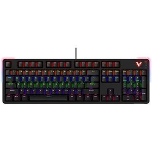 V500Pro Full-Size Mechanical Gaming Keyboard, 104 Keys Anti-Ghosting, Customizable Rainbow RGB Backlit, Multimedia Hotkeys, Removable Top Case, USB-C, Heavy Duty, Brown Switch
