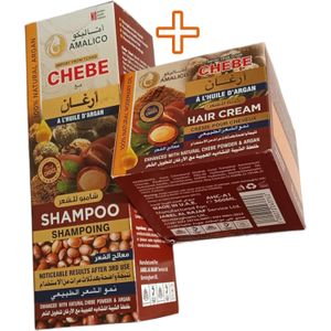 AMALICO CHEBE TCHAD Hair CONDITIONER With Argan + CHEBE ARGAN Hair Cream cf