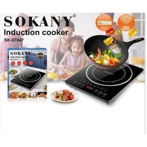 Sokany Portable Electric Induction Cooktop, Countertop Burner with Multi-Function, 2200W Electric Stove with Easy Clean Glass, Sensor Touch Cooker 