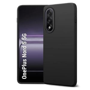 Soft Flexible Silicone Case for OnePlus Nord 5, Shockproof Anti-Scratch Slim TPU Protective Back Cover (Black)