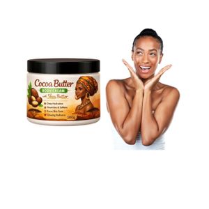 Cocoa Butter & Shea Butter Body Cream – Deep Moisturizing, Skin Brightening & Glow Boosting Lotion for Smooth Radiant Skin