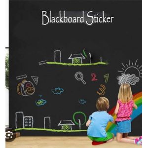 Chalkboard Paper-Blackboard Vinyl Paper Removable Bulletin Wall Sticker,Free