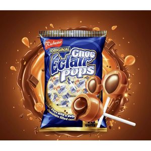 Richester Choc Eclair Pops – 48 Pieces / Eclair lollipops