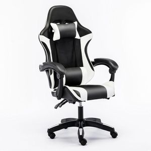 Modern Gaming Chair – Ergonomic High-Back Leather Chair with Lumbar Support, Adjustable Height & Swivel