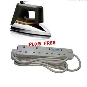 IPCONE  Powerful Dry Iron Box Electric-PLUS FREE FOUR WAY SOCKET