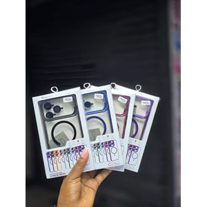 Apple iPhone 17 Air Case, Premium Magnetic Case with Camera Lens Protection, Kickstand, and MagSafe Compatibility Clear Acrylic & TPU Hybrid Stylish Purplish Lavender Edition Phone Cover