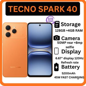Tecno  Spark 40, 6.67'' HD+, UP to 8GB RAM + 128GB ROM (Dual Sim) 50MP, 5200 mAh