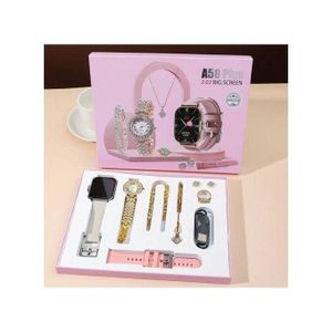 A58 PLUS Luxury Smartwatch Gift Set – Smart Watch + Necklace + Earrings + Bracelet + Ring