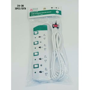 4-Way Power Extension Socket 2000W – Multi Plug Electrical Adapter with Safety Switch