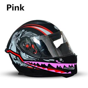 Waterproof Motorcycle Shark Mouth Light Strip LED Night Signal Lights Luminous Bar Durable Flashing Stripe Pink
