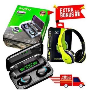Oraimo Earpod F9 Pro+ Superior Sound & P47 Headphone(color may vary)