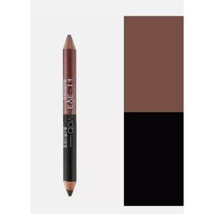 Double Ended Jumbo Eyeliner Pencil Black and Dark Brown Jumbo Eyebrow Pencil 1Pc