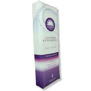Elysium Spa Lavender & Chamomile Bath Bombss Fizz Bars - 4 Pieces bc