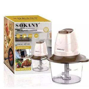 Sokany  Multicolor 2L Electric Food Chopper – 300W Mini Wonder Chopper, Multifunction Kitchen Processor for Meat, Vegetables, Fruits & Nuts