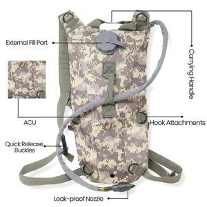 Tactical Hydration Backpack with Water Bladder – Outdoor Hiking, Camping & Cycling Pack