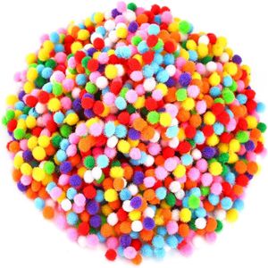 Craft Pom Poms, 2000 Pcs Multicolor Fuzzy Pompom Balls Felt Balls