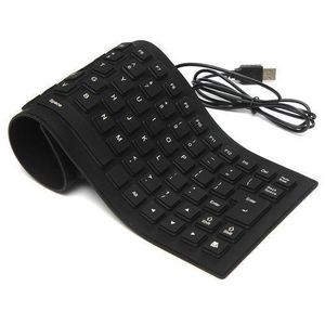 Wired Flexible Computer / Laptop Usb Keyboard - Black