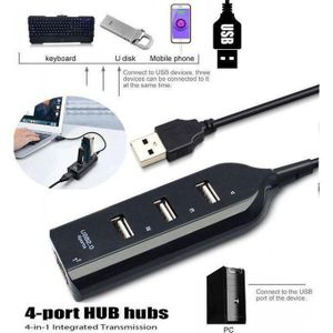 USB hub for 4 ports 2.0, multiple USB divider hub, use with Corriente adapter, multiple extender, USB 2.0 hub for desktop laptop