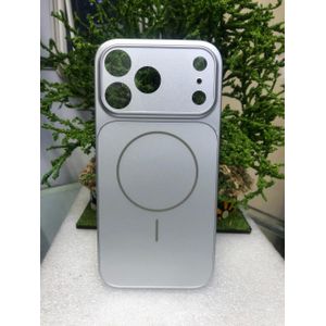 Apple iPhone 17 Pro Poker AG Glass Magnetic Converter Case - iPhone Back Sheet Upgrade Protective Cover - Silver