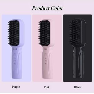 Hot sale Rechargeable Portable Cordless Hair Straightener Brush