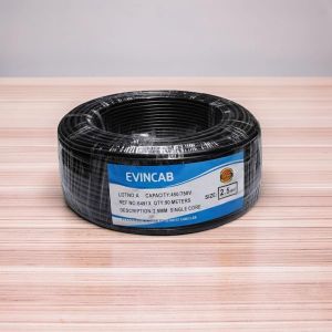 Evin 2.5mm Single Core Solid Flexible Durable Flame Resistant Easy Install Electrical Wiring Cable 