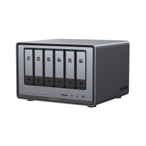 Ugreen  CM752 DPXP6800 Pro 6 BAY High performance desktop NAS -INTEL Pention Gold 8505-12th gen,5 cores/6 threads 8gb ddr5 pgradable,128 gb ssd for OS  6 sata (3.5 HDD/2.5) 2 NVME slots(UPTO 160 TB maximum storage) 4K HDMI port 10Gbe LAN port 2.5 Gbe LAN port