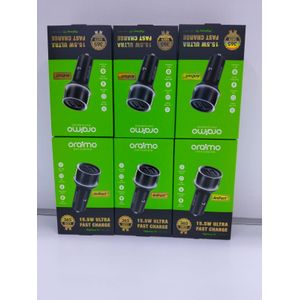 21 G Oraimo Highway 15 Car Charger - 15.5W Ultra Fast Charge - Dual USB - Type-C Cable