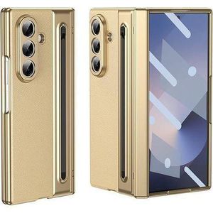 Xundo Samsung Galaxy Z Fold 5 Case Built-in Writing Slim Pen & S Pen Holder Slim Stylus Screen Protector Full-Body Protective Cover Hard Shockproof Phone Cover for Fold 5