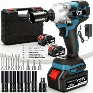 General The upgraded VUD 500 brushless lithium-ion impact wrench kit features outstanding torque performance and a wide range of accessories, equipped with two standard 4.0 amp-hour high-capacity batteries.