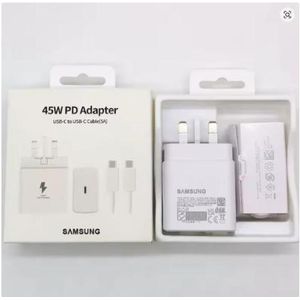 Samsung 45 Watts Super Fast Charger Adapter With Type C To C Output For Galaxy A07 ,A17 ,A06, A16, A26, S24 Ultra, A36, A56, A05, A05s, A14, A15, A23, A24, A25, A33, A34, A35, A53, A54, A55, A07, A17, S25 Ultra