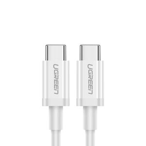 Ugreen US264 USB-C 2.0 Male to Male Cable, 60W PD Fast Charging, Data Sync Cable, White, For Smartphones, Tablets, Laptops & USB-C Devices