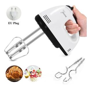Automatic 7 Speed High Power Electric Hand Mixer Egg Beater Cake Baking Whisk Mixer Tool Household Electric Mini Blender - White