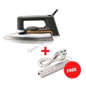 AILYONS  Energy Efficient Dry Iron Box (silver &black) With Free 4 Way Extension