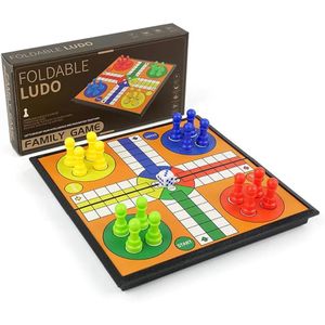 Foldable Ludo set, board casing stores the pieces